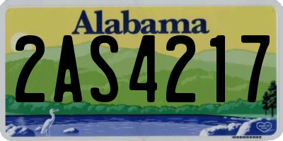 AL license plate 2AS4217