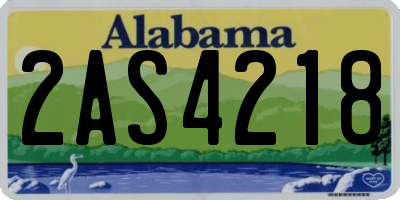 AL license plate 2AS4218
