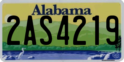 AL license plate 2AS4219