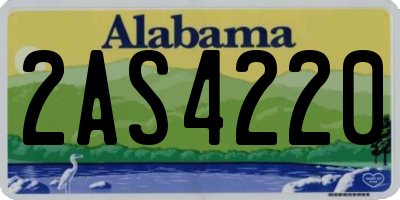 AL license plate 2AS4220