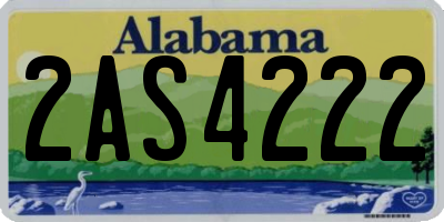 AL license plate 2AS4222