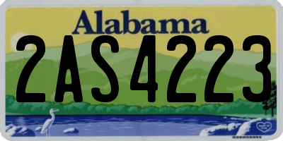 AL license plate 2AS4223