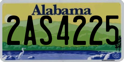 AL license plate 2AS4225