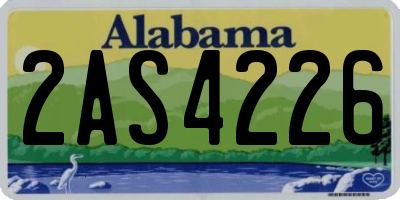 AL license plate 2AS4226