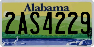 AL license plate 2AS4229