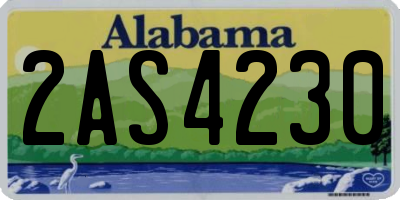 AL license plate 2AS4230