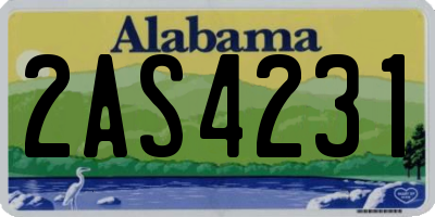 AL license plate 2AS4231