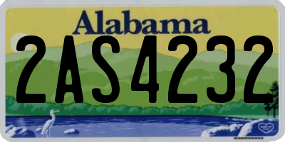 AL license plate 2AS4232