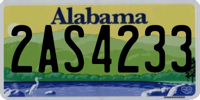 AL license plate 2AS4233