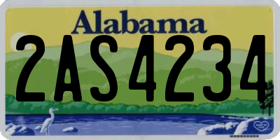 AL license plate 2AS4234