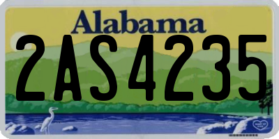 AL license plate 2AS4235