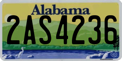 AL license plate 2AS4236