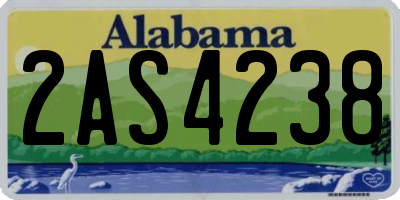 AL license plate 2AS4238