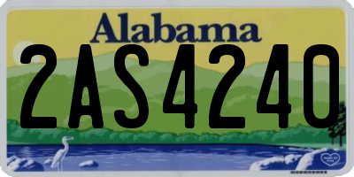 AL license plate 2AS4240