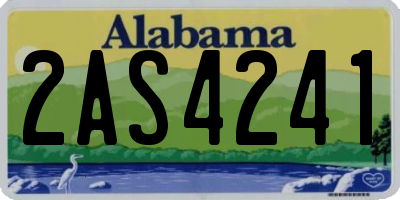 AL license plate 2AS4241