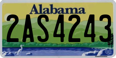 AL license plate 2AS4243