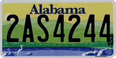 AL license plate 2AS4244