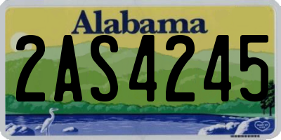 AL license plate 2AS4245
