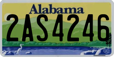 AL license plate 2AS4246