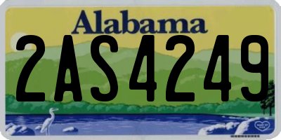 AL license plate 2AS4249