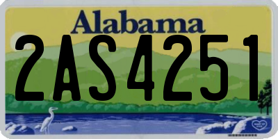 AL license plate 2AS4251