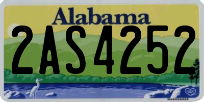 AL license plate 2AS4252