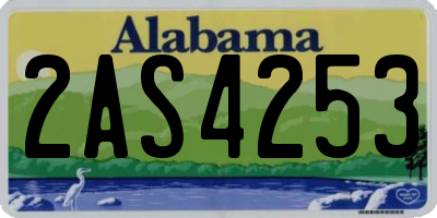 AL license plate 2AS4253