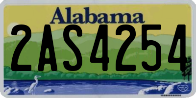 AL license plate 2AS4254