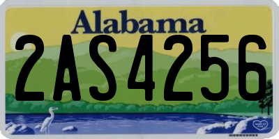 AL license plate 2AS4256