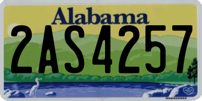 AL license plate 2AS4257