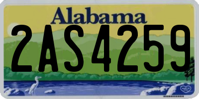 AL license plate 2AS4259