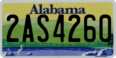 AL license plate 2AS4260