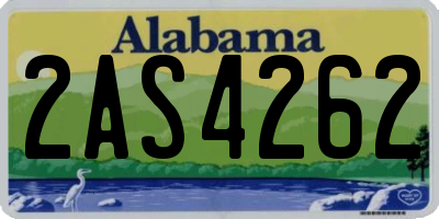 AL license plate 2AS4262