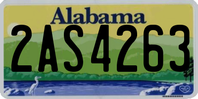 AL license plate 2AS4263