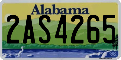 AL license plate 2AS4265