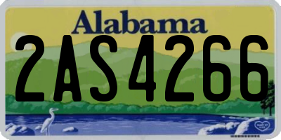 AL license plate 2AS4266