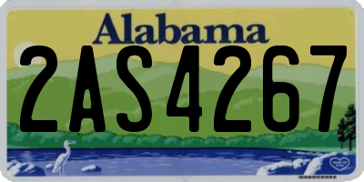 AL license plate 2AS4267