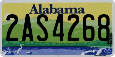 AL license plate 2AS4268