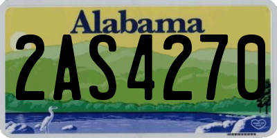 AL license plate 2AS4270