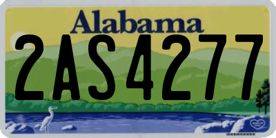 AL license plate 2AS4277