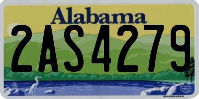 AL license plate 2AS4279