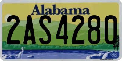 AL license plate 2AS4280