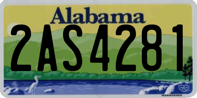 AL license plate 2AS4281
