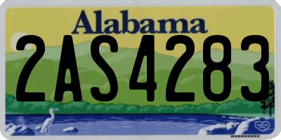 AL license plate 2AS4283