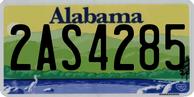 AL license plate 2AS4285