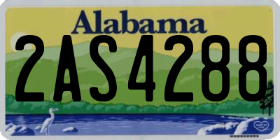 AL license plate 2AS4288