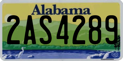 AL license plate 2AS4289
