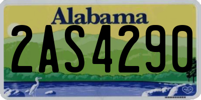 AL license plate 2AS4290