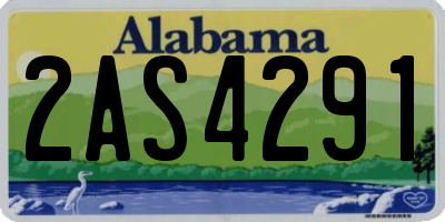 AL license plate 2AS4291