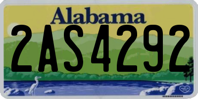 AL license plate 2AS4292